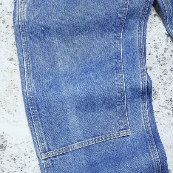 Vintage Carhartt B73 DST Faded Blue Jeans Denim Double Knee Carpenter Pant 33x31 - Picture 8 of 16